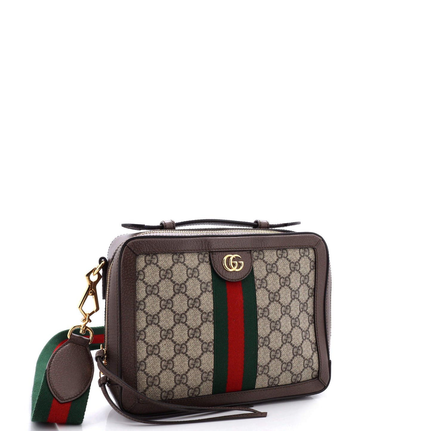 Ophidia Zip Around Camera Bag GG Coated Canvas Small