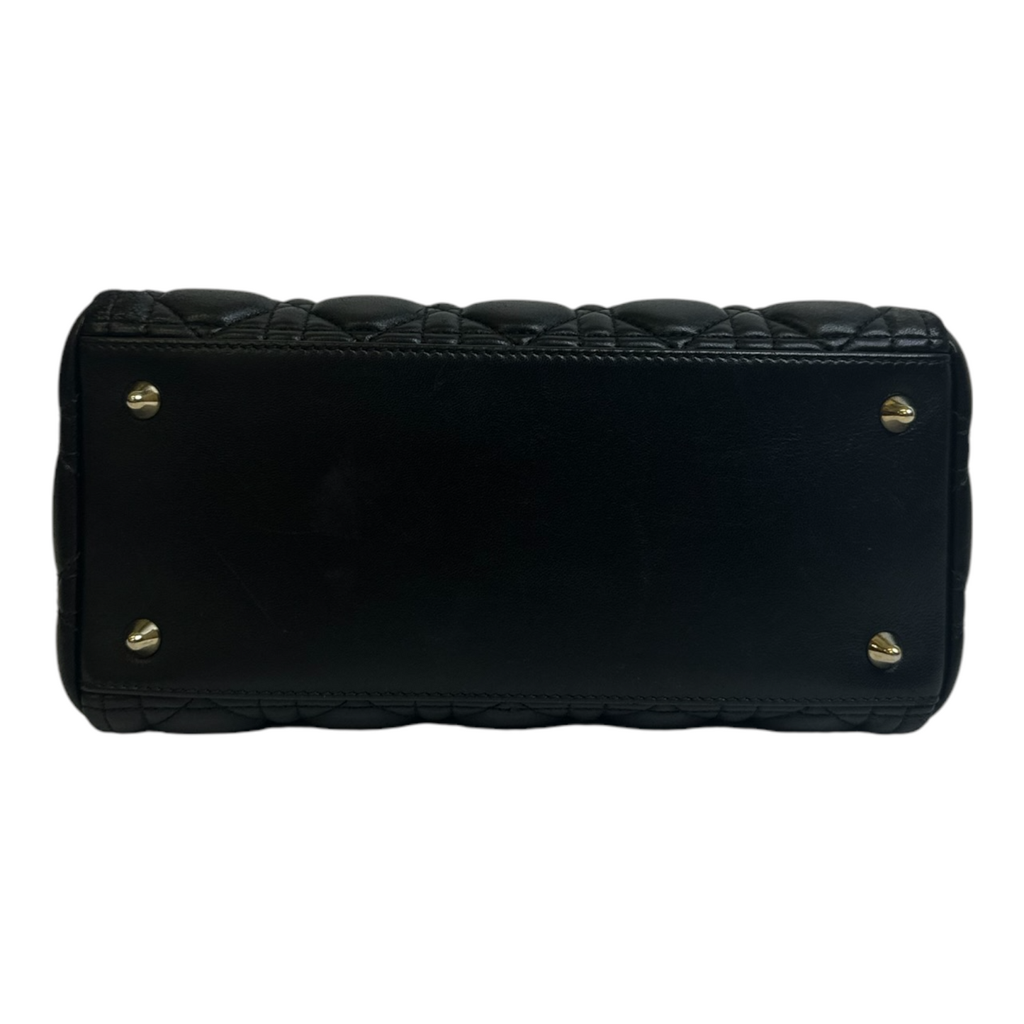 Christian Dior Lambskin Cannage Medium Lady Dior Black