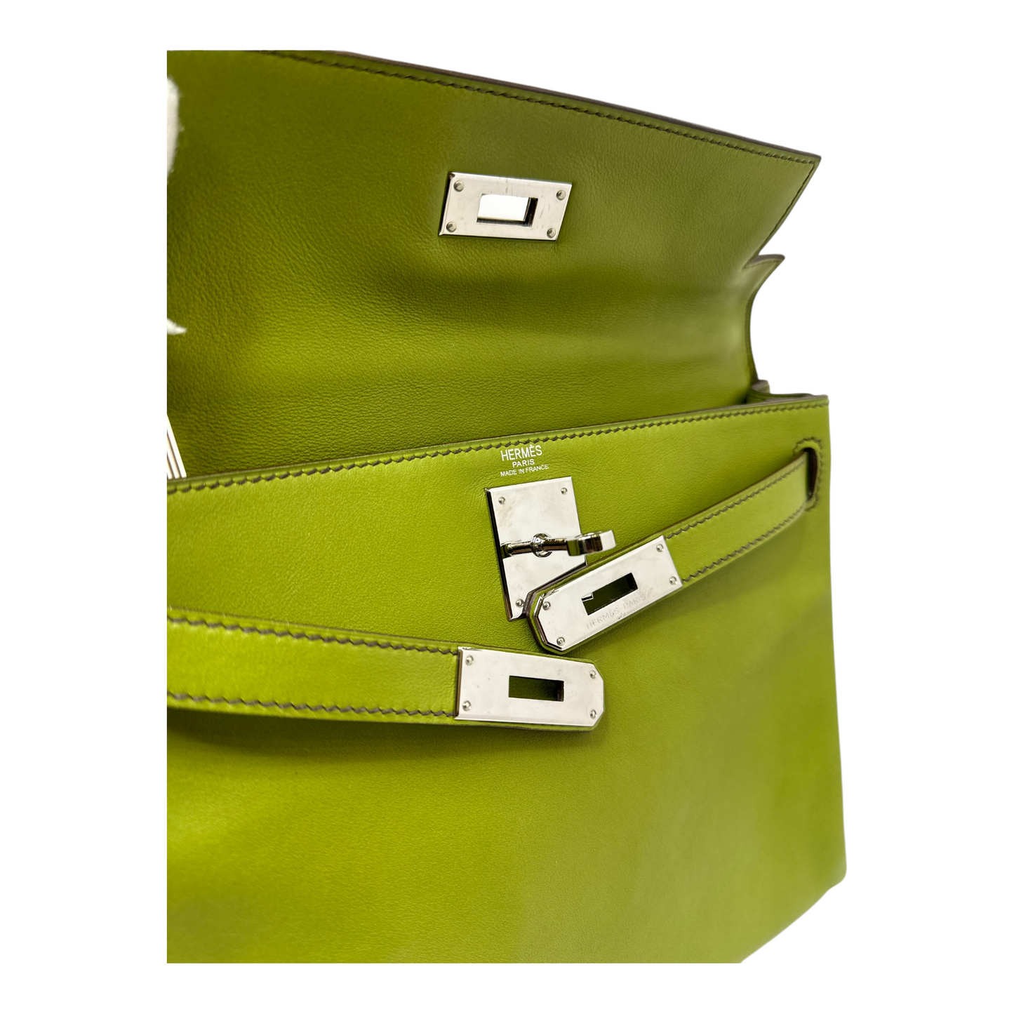 Hermes Kelly 28 Swift Vert Anis