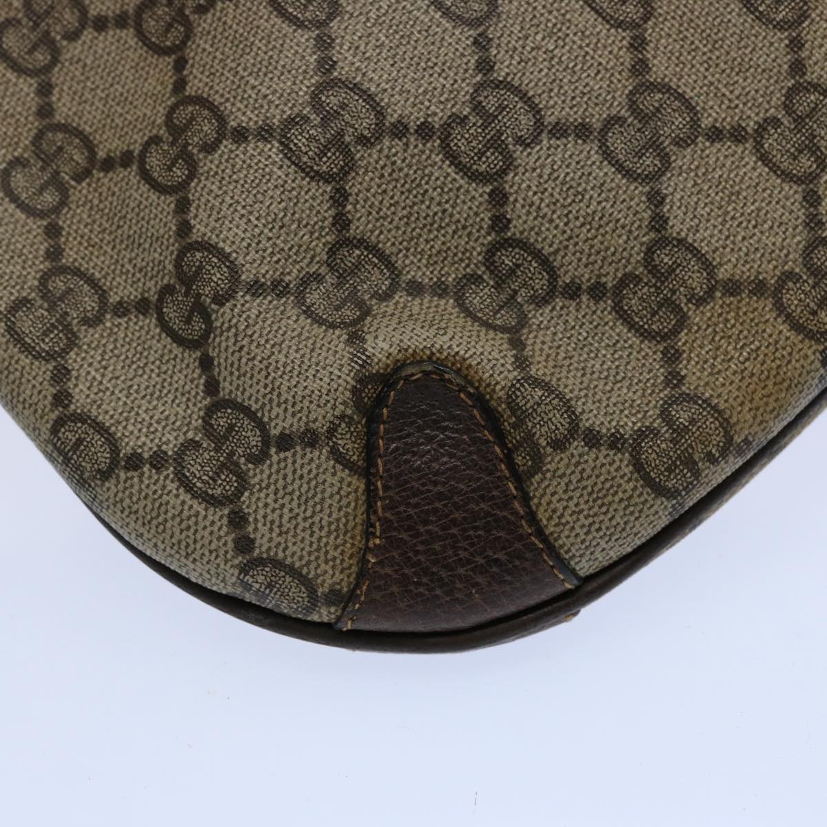 GUCCI GG Supreme Web Sherry Line Clutch Bag Beige Red Green 39 02 026 60306