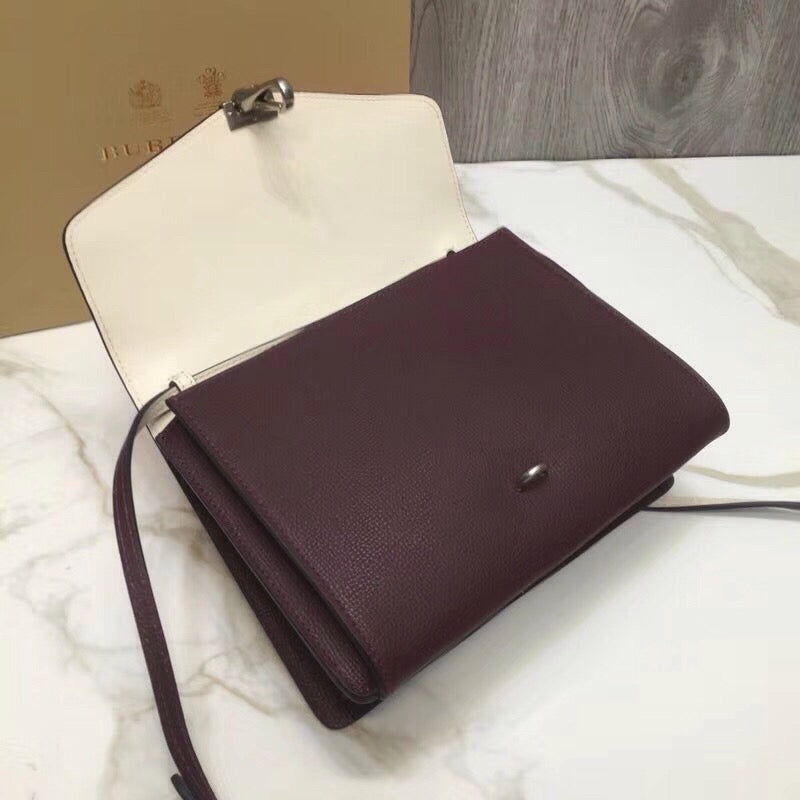 GLAMI Small Macken Colorblock Crossbody Brown/White Bag For Women, Bags 9.5in/24cm
