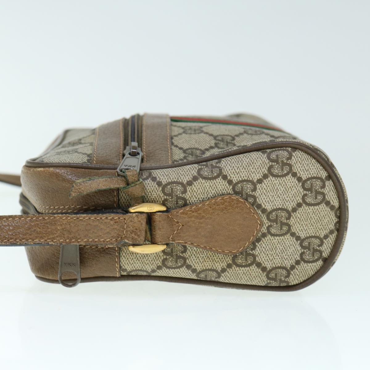 GUCCI GG Supreme Web Sherry Line Shoulder Bag Beige Red 56 02 004 60741