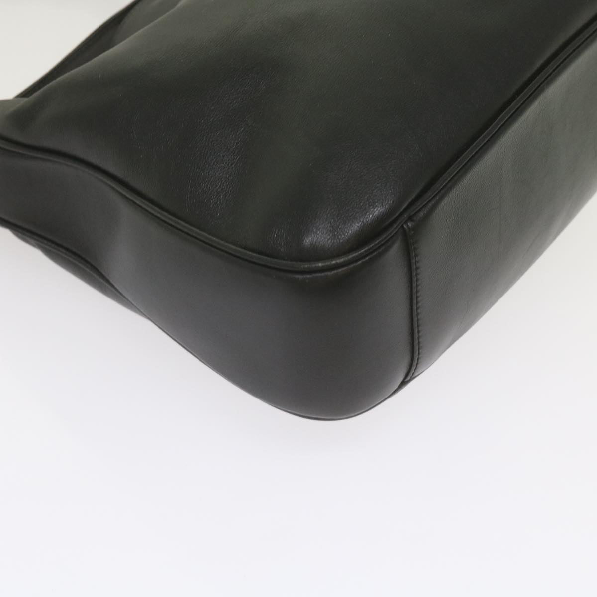 GUCCI Bamboo Shoulder Bag Leather 2way Black 001 1638 2615 60783
