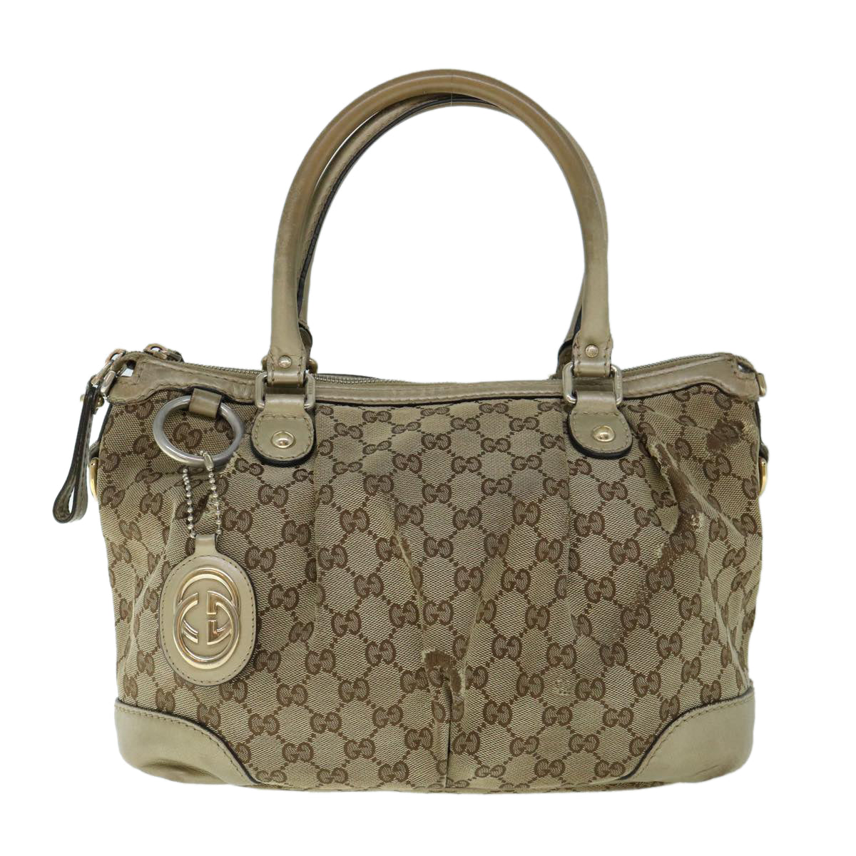 GUCCI GG Canvas Tote Bag Beige 247902 60786