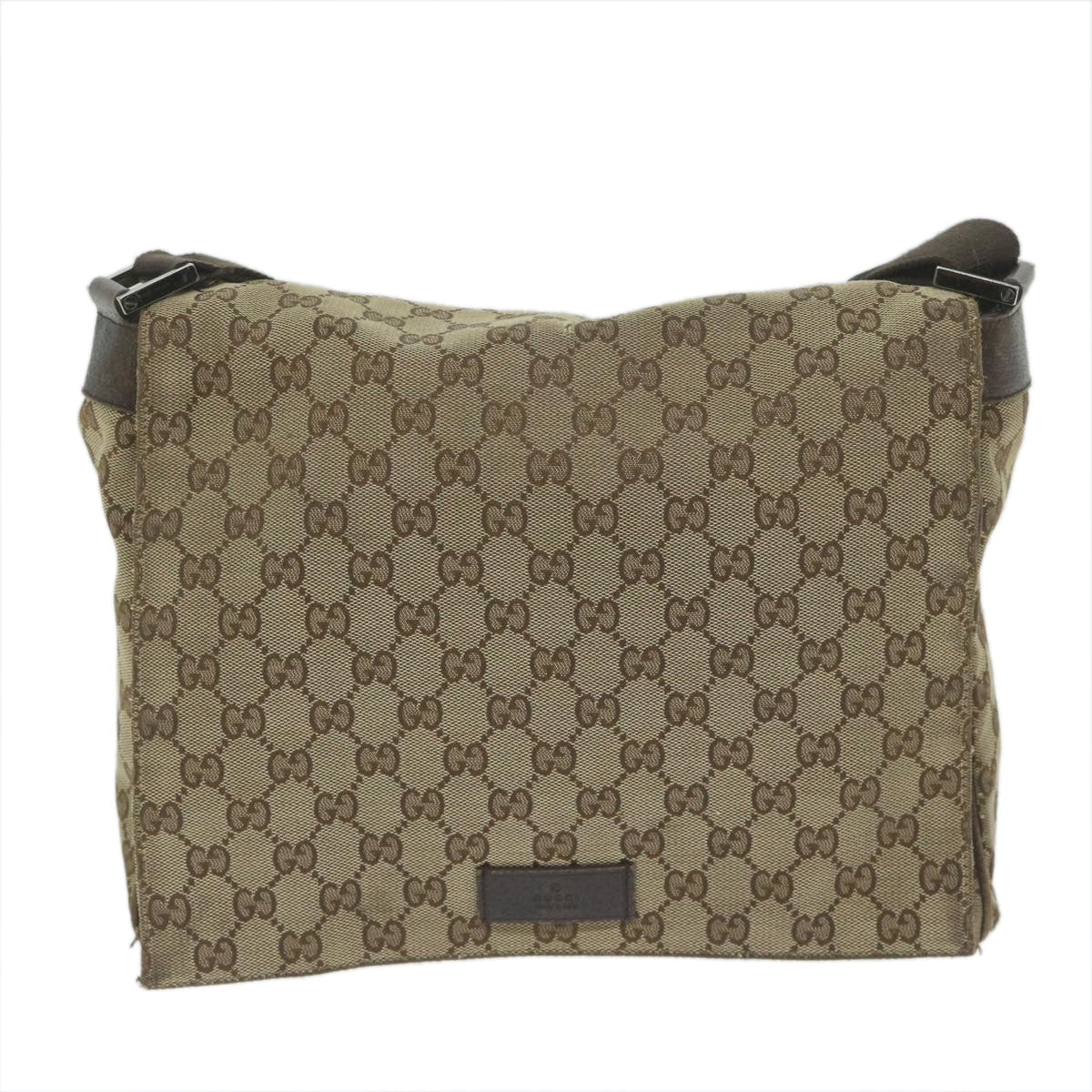 GUCCI GG Canvas Shoulder Bag Beige 146236 60797