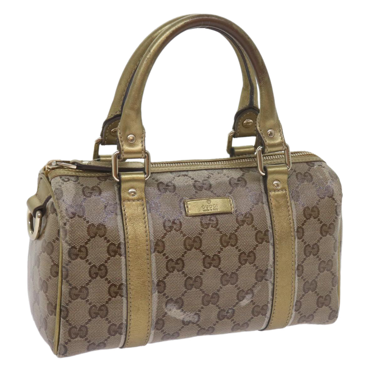 GUCCI GG Crystal Hand Bag Gold 193604 60877