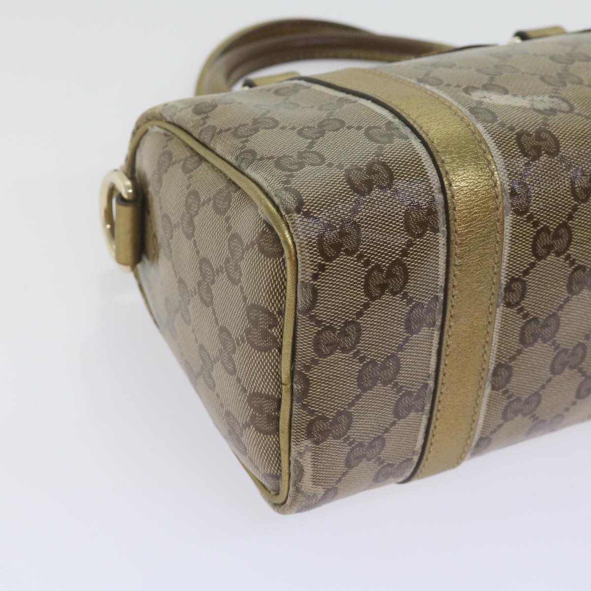 GUCCI GG Crystal Hand Bag Gold 193604 60877