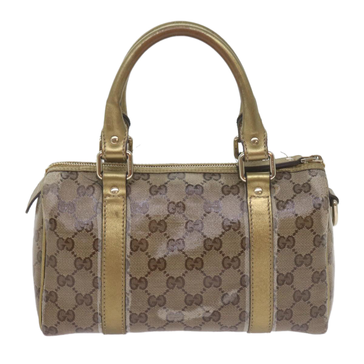 GUCCI GG Crystal Hand Bag Gold 193604 60877