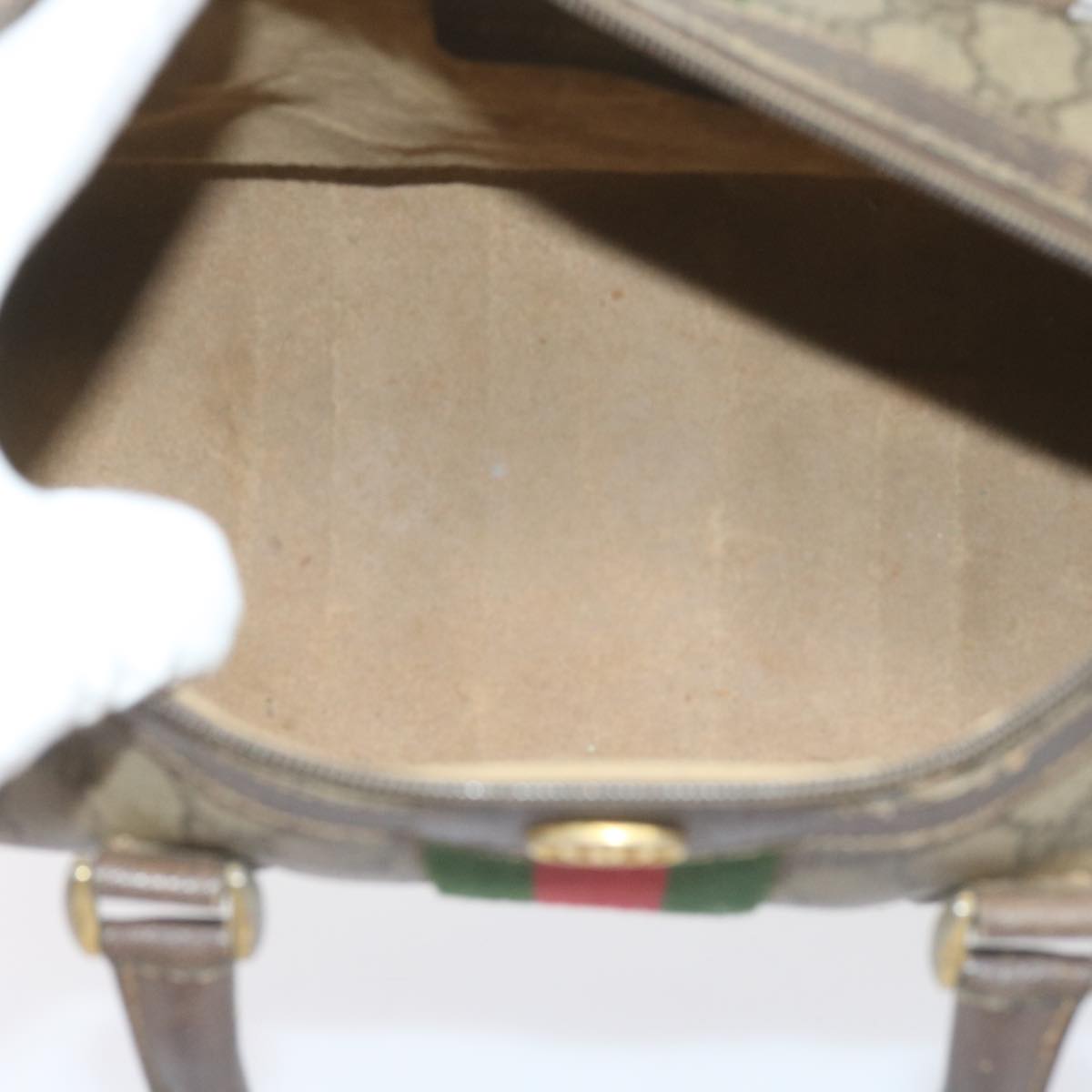 GUCCI GG Supreme Web Sherry Line Hand Bag Beige Red Green 69 02 006 60884
