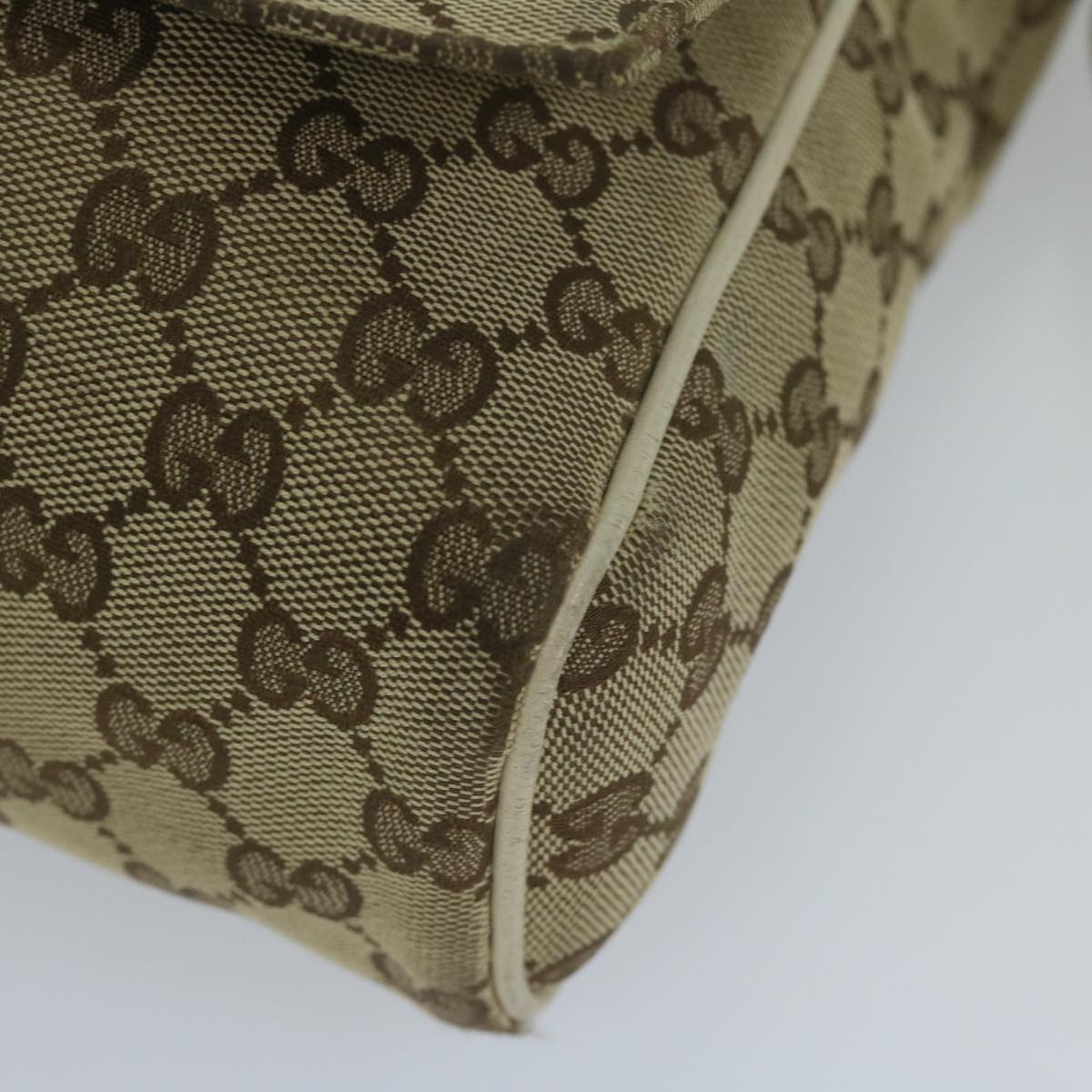 GUCCI GG Canvas Shoulder Bag Beige 146236 61032