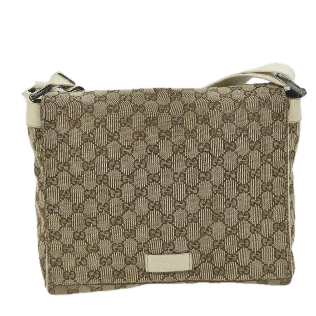 GUCCI GG Canvas Shoulder Bag Beige 146236 61032