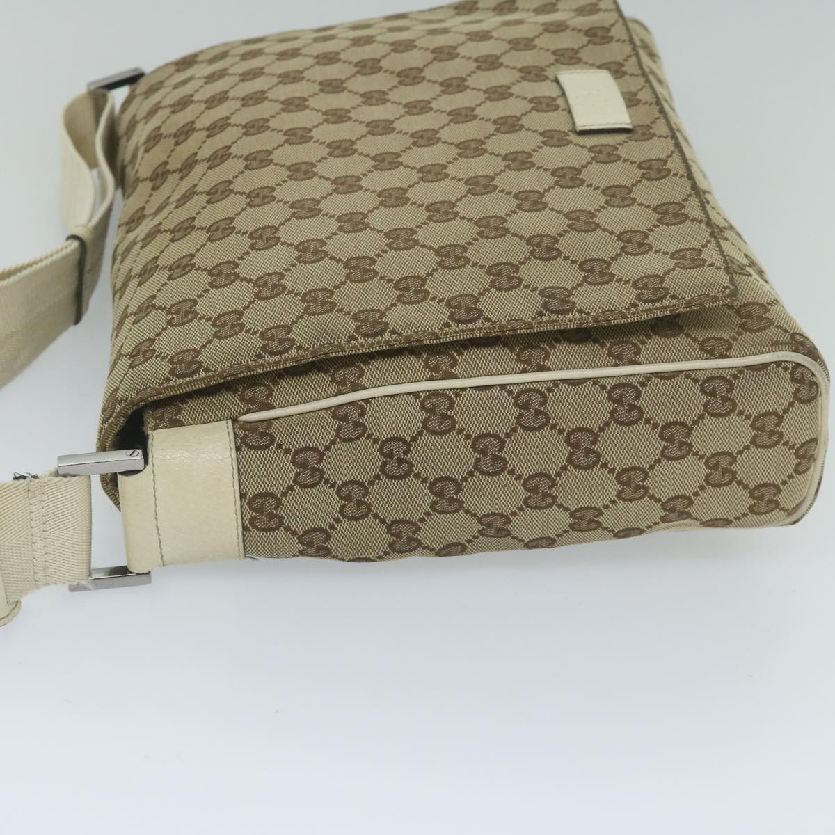GUCCI GG Canvas Shoulder Bag Beige 146236 61032