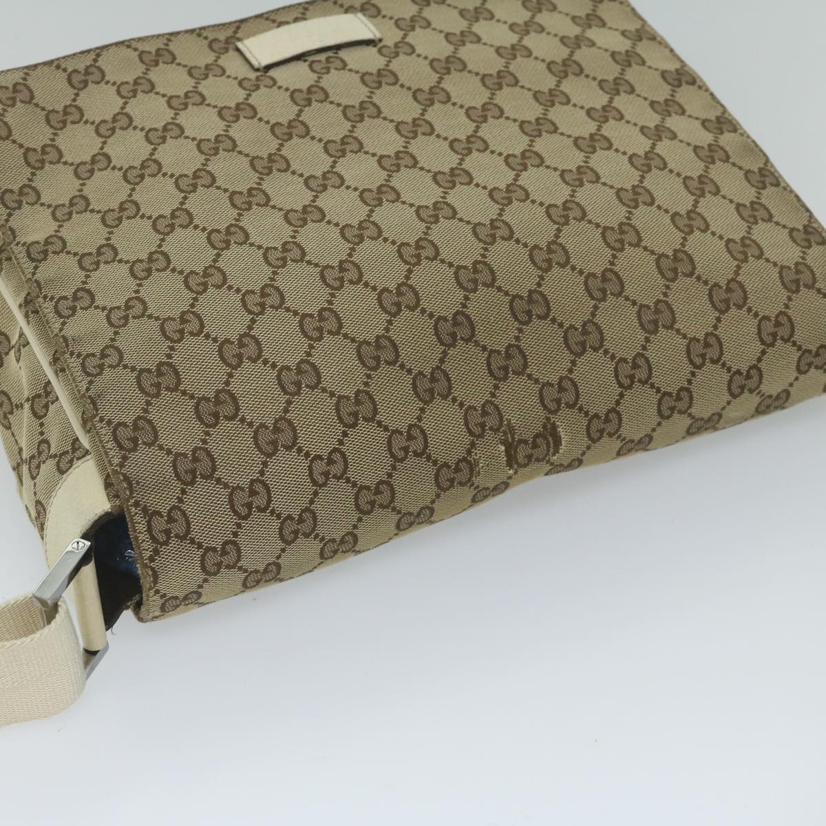 GUCCI GG Canvas Shoulder Bag Beige 146236 61032