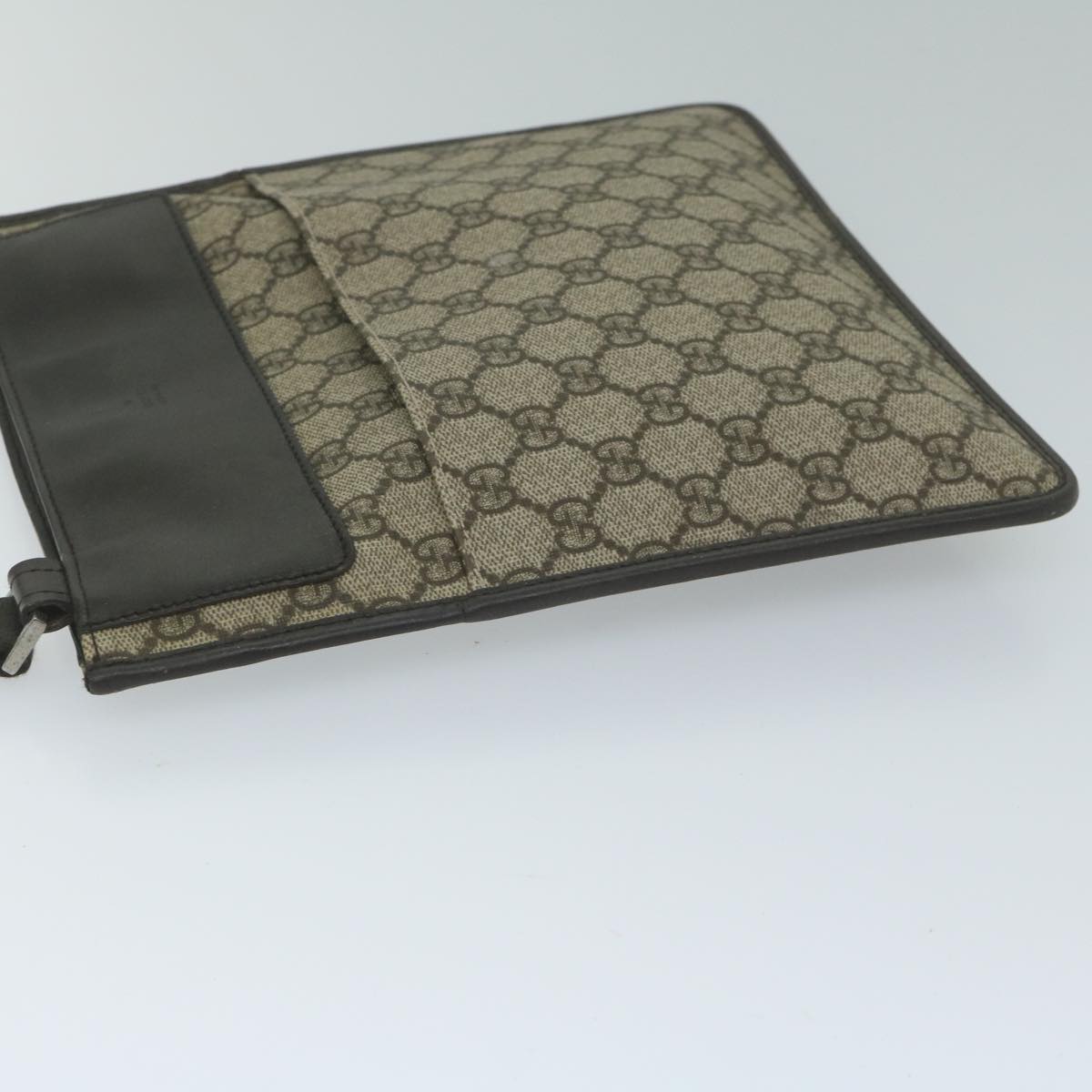 GUCCI GG Supreme Shoulder Bag PVC Leather Beige 27639 61079