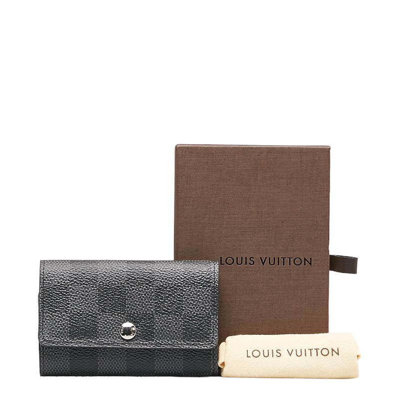 Louis Vuitton Graphite Multicle 6 Keycase N62662 Black PVC Leather  Louis Vuitton
