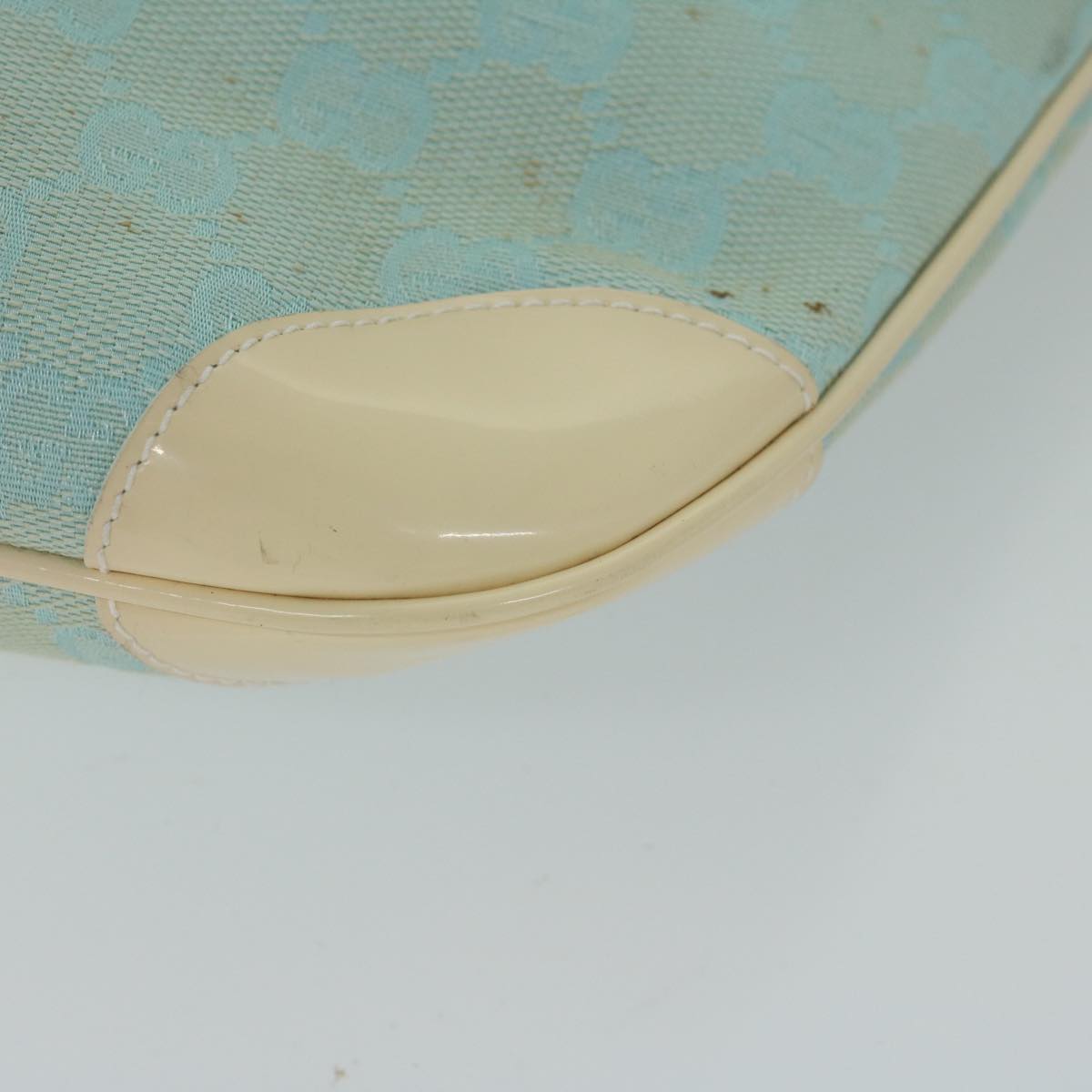 GUCCI GG Canvas Shoulder Bag Turquoise Blue 001 4158 3754 61197