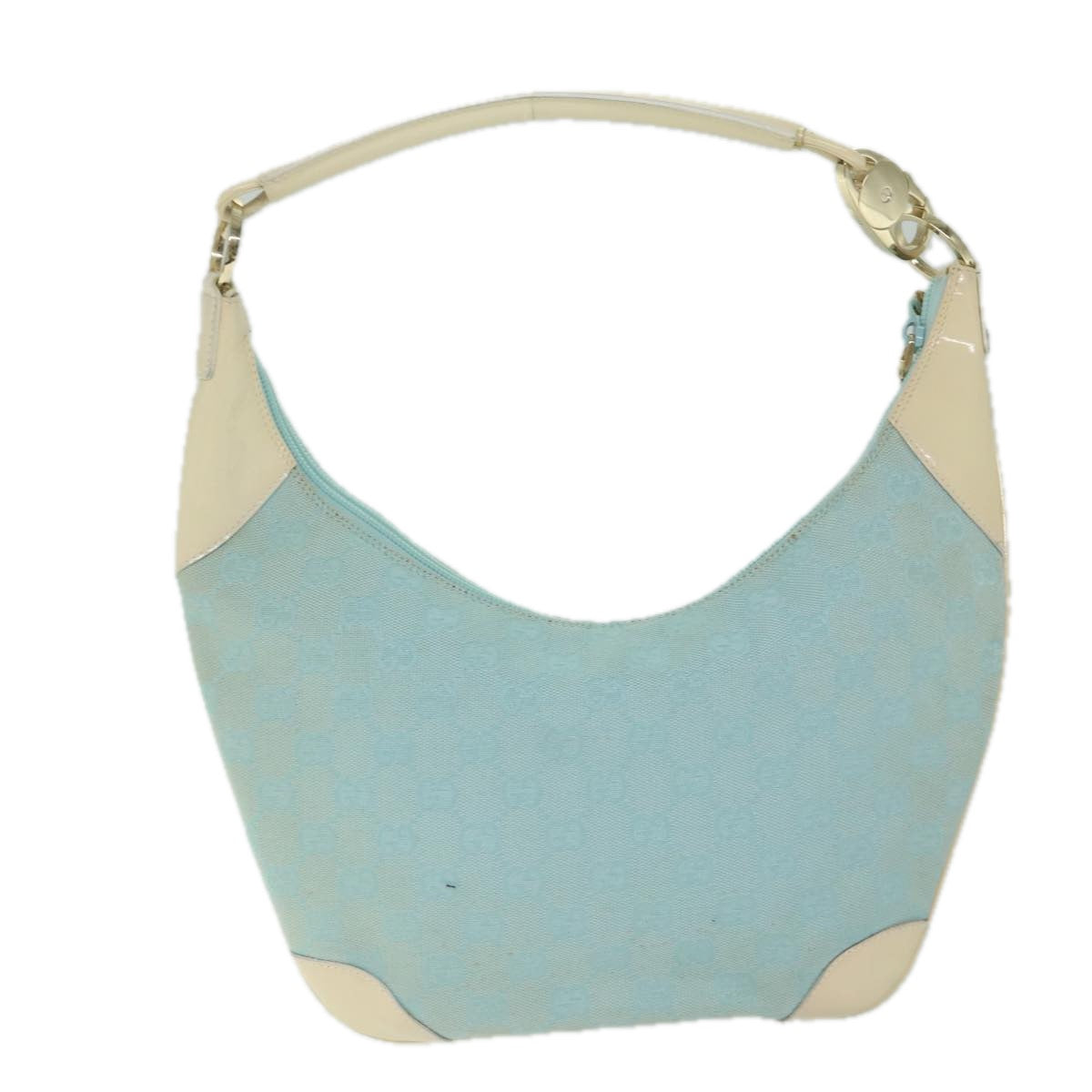 GUCCI GG Canvas Shoulder Bag Turquoise Blue 001 4158 3754 61197