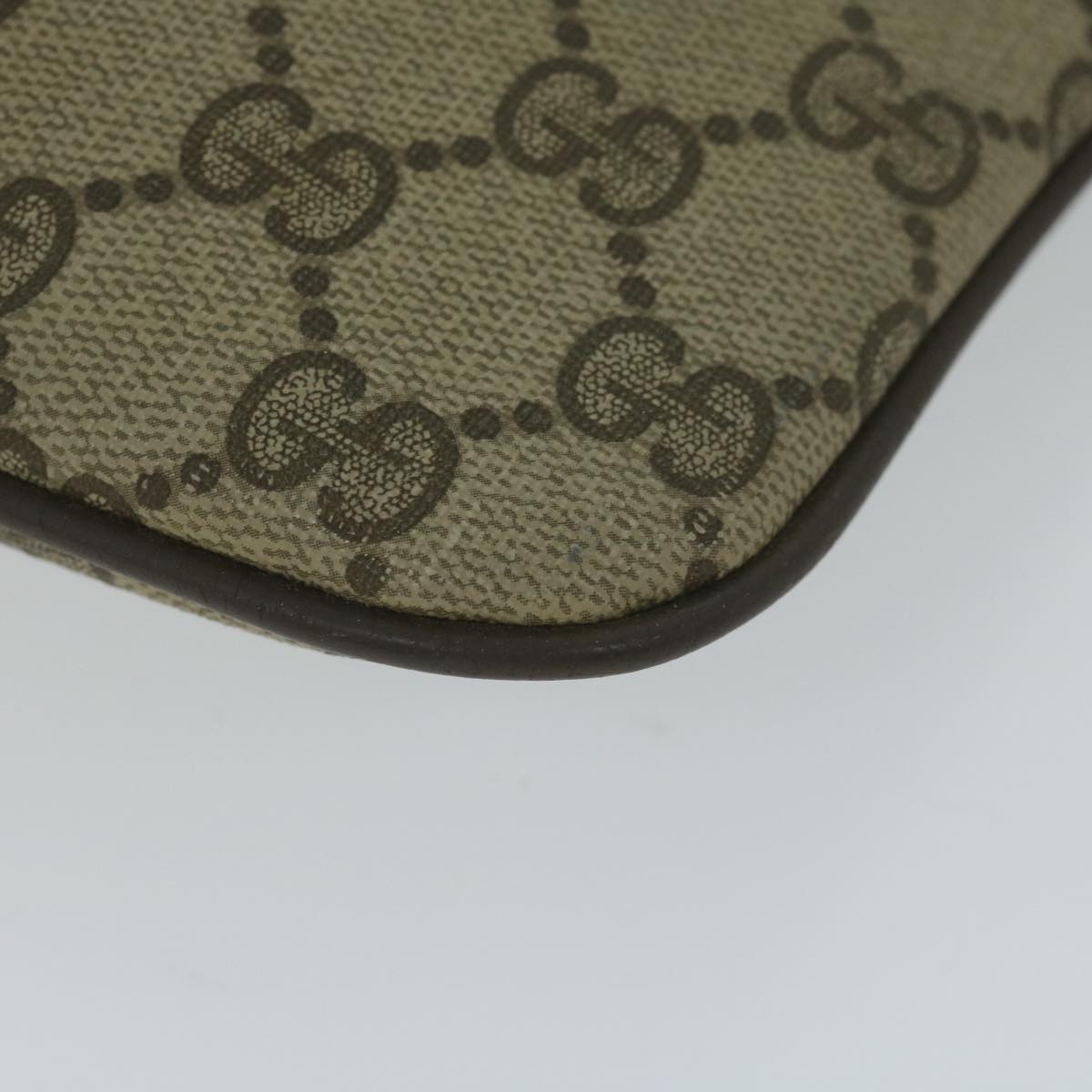 GUCCI GG Canvas Web Sherry Line Shoulder Bag PVC Beige Green Red 61211