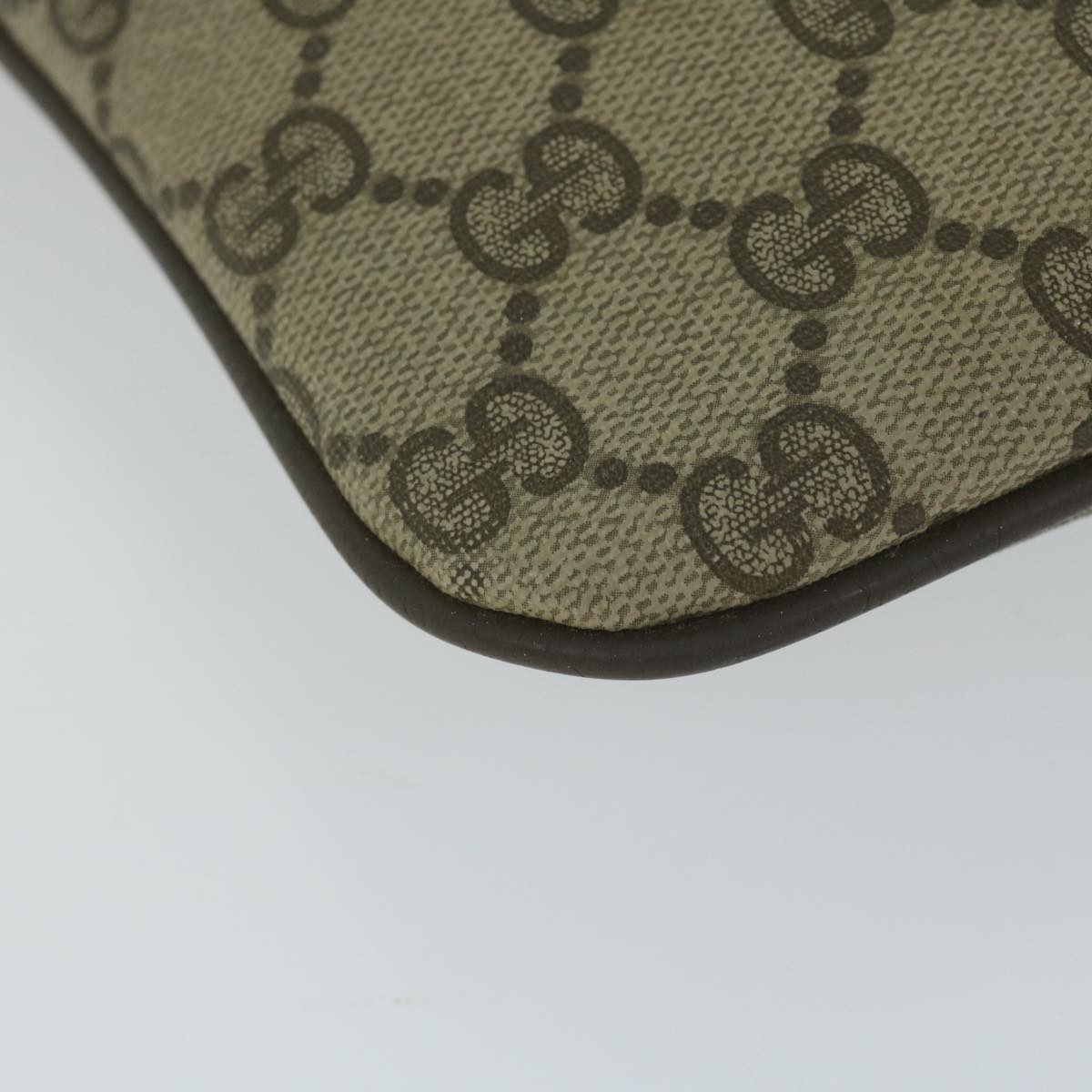 GUCCI GG Canvas Web Sherry Line Shoulder Bag PVC Beige Green Red 61211