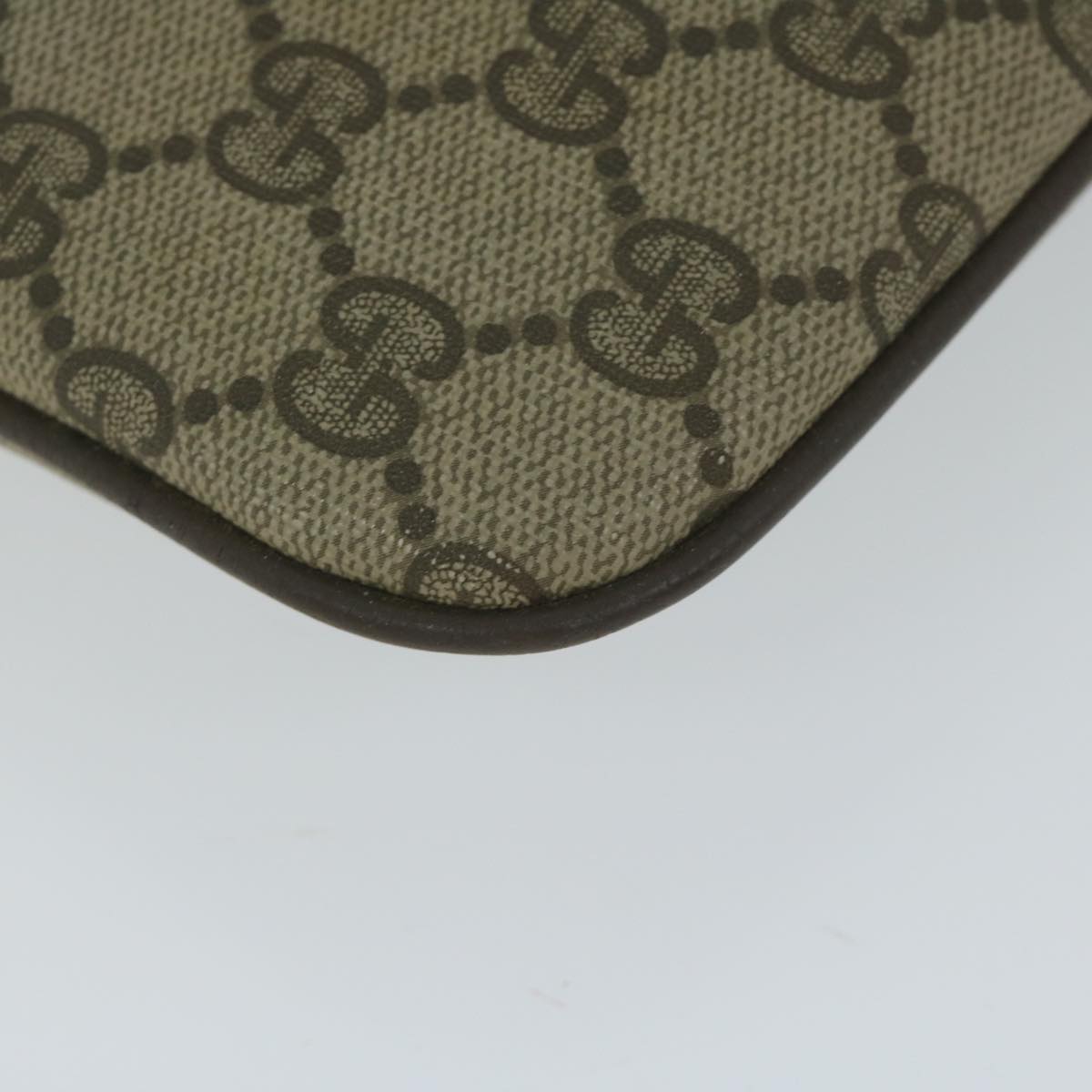 GUCCI GG Canvas Web Sherry Line Shoulder Bag PVC Beige Green Red 61211