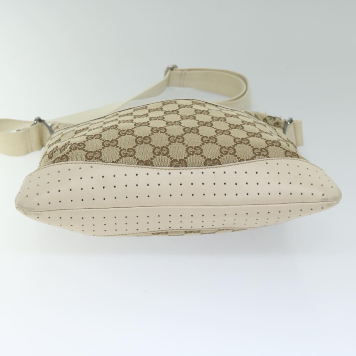 GUCCI GG Canvas Shoulder Bag Beige 145857 61246