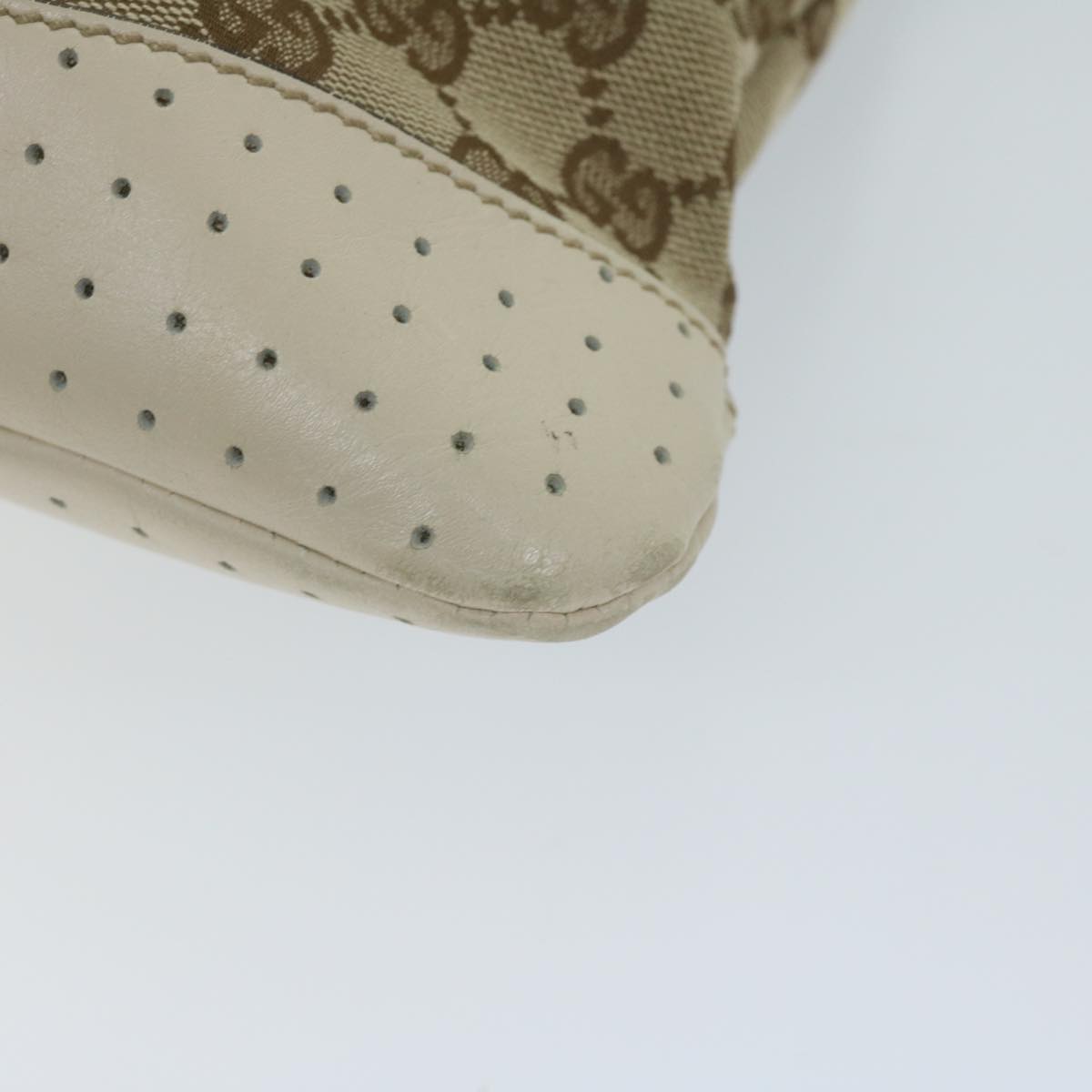 GUCCI GG Canvas Shoulder Bag Beige 145857 61246