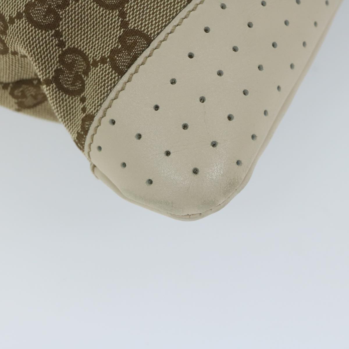 GUCCI GG Canvas Shoulder Bag Beige 145857 61246