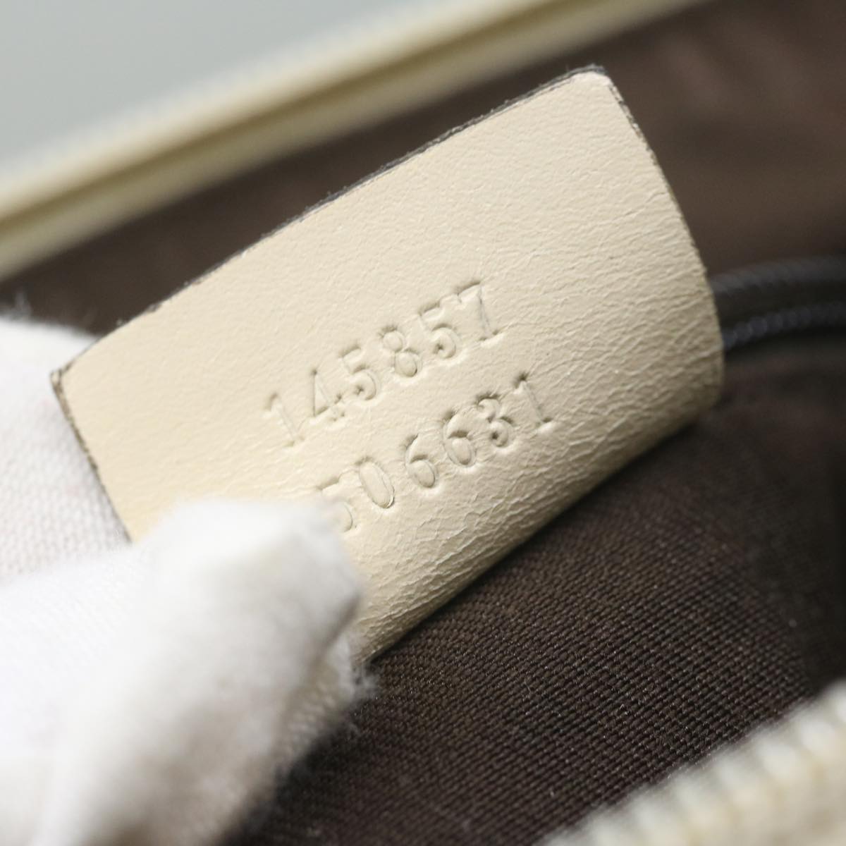 GUCCI GG Canvas Shoulder Bag Beige 145857 61246