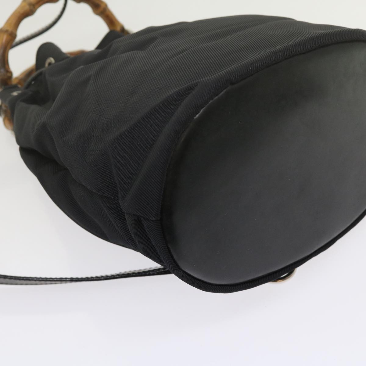 GUCCI Bamboo Hand Bag Nylon 2way Black 61327