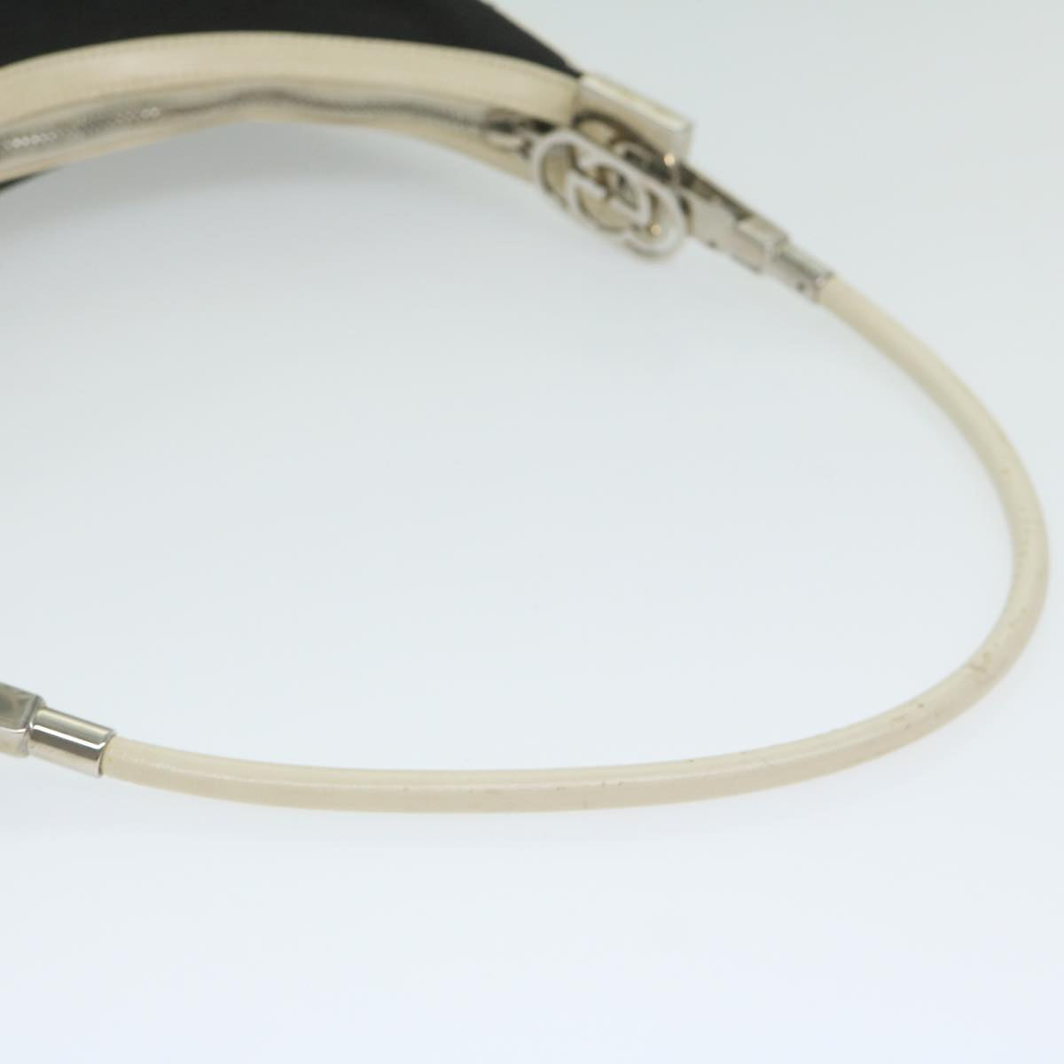 GUCCI Shoulder Bag Canvas White Black 001 3812 61341