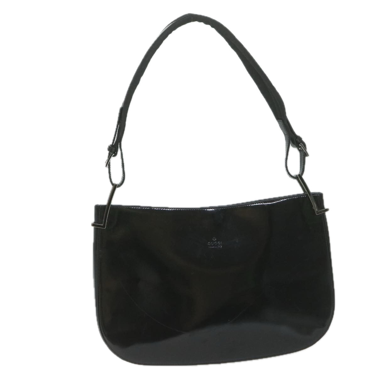 GUCCI Shoulder Bag Enamel Black 001 3193 61342