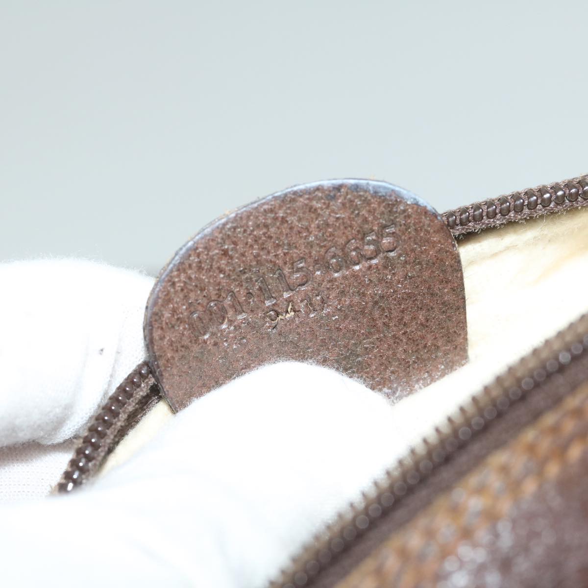 GUCCI GG Canvas Web Sherry Line Shoulder Bag PVC Beige Red Green 61350