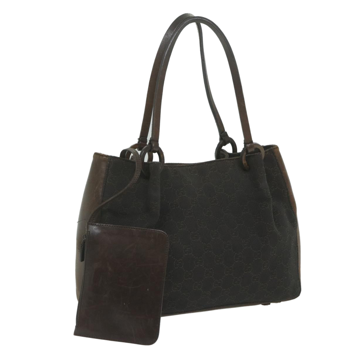 GUCCI GG Canvas Hand Bag Brown 101919 61420
