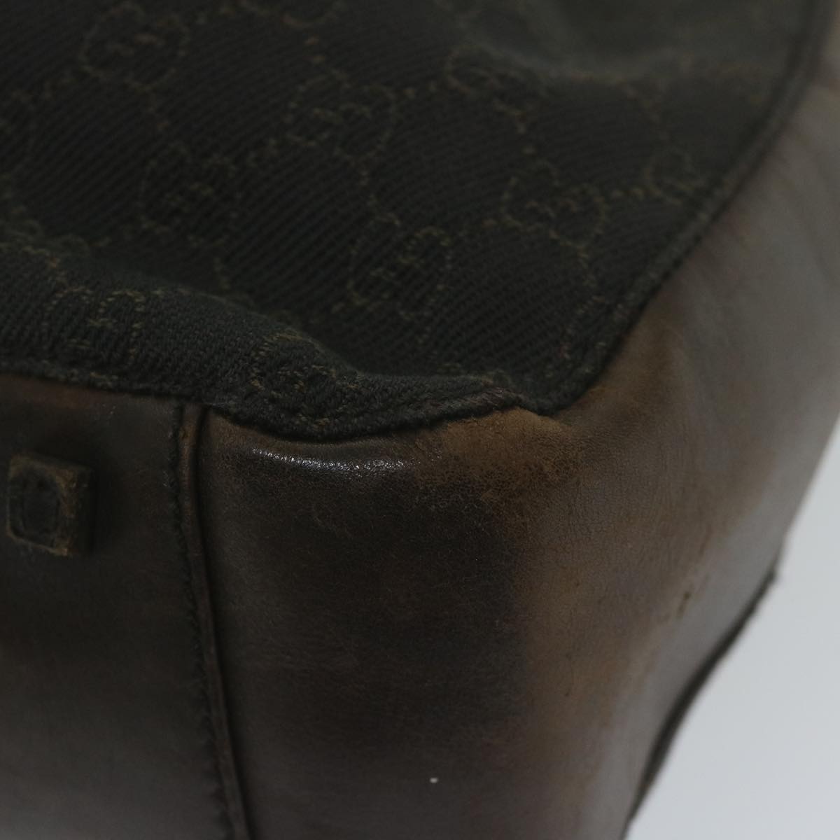 GUCCI GG Canvas Hand Bag Brown 101919 61420