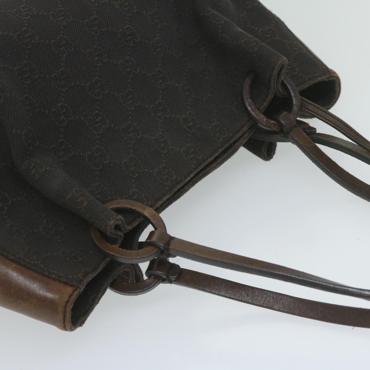 GUCCI GG Canvas Hand Bag Brown 101919 61420