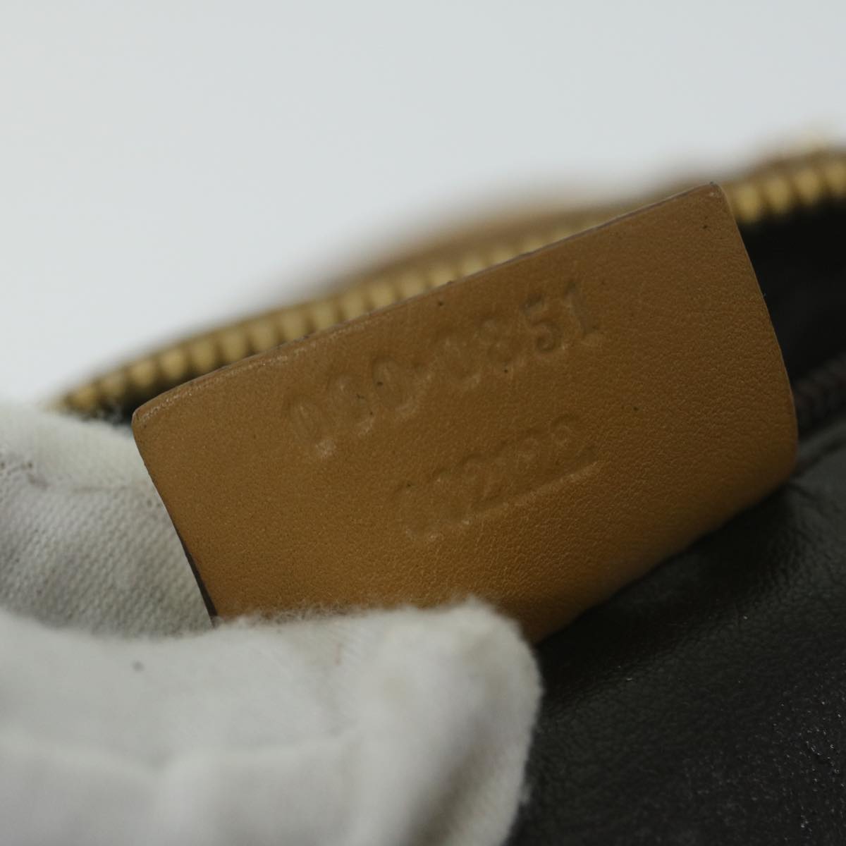 GUCCI GG Canvas Sherry Line Hand Bag Beige Red Brown 000 0851 61421