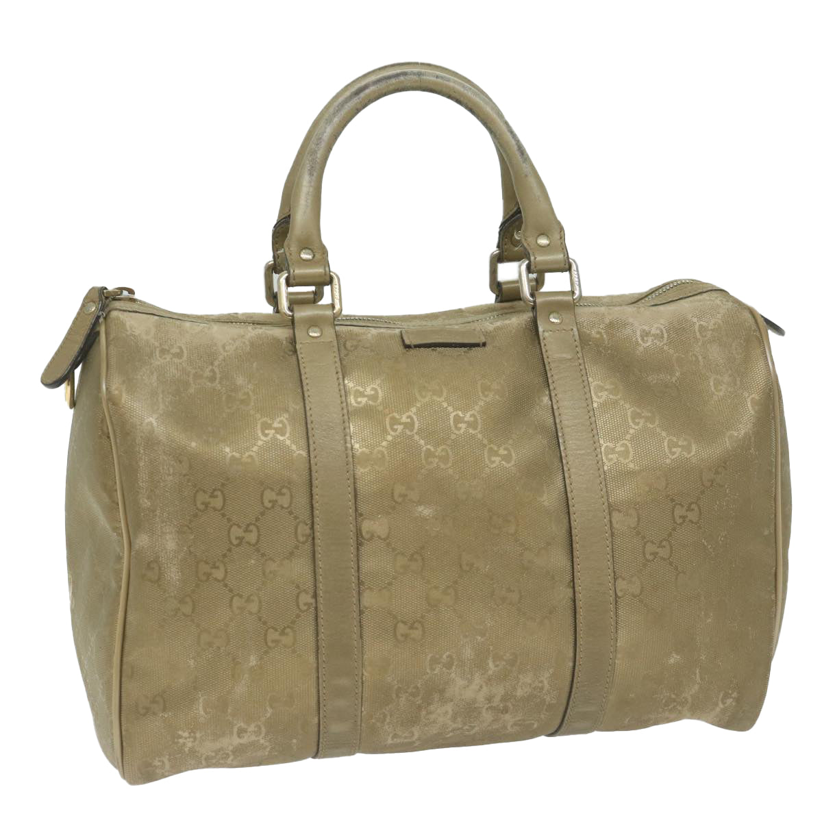 GUCCI GG Canvas Hand Bag Gold 193603 61422