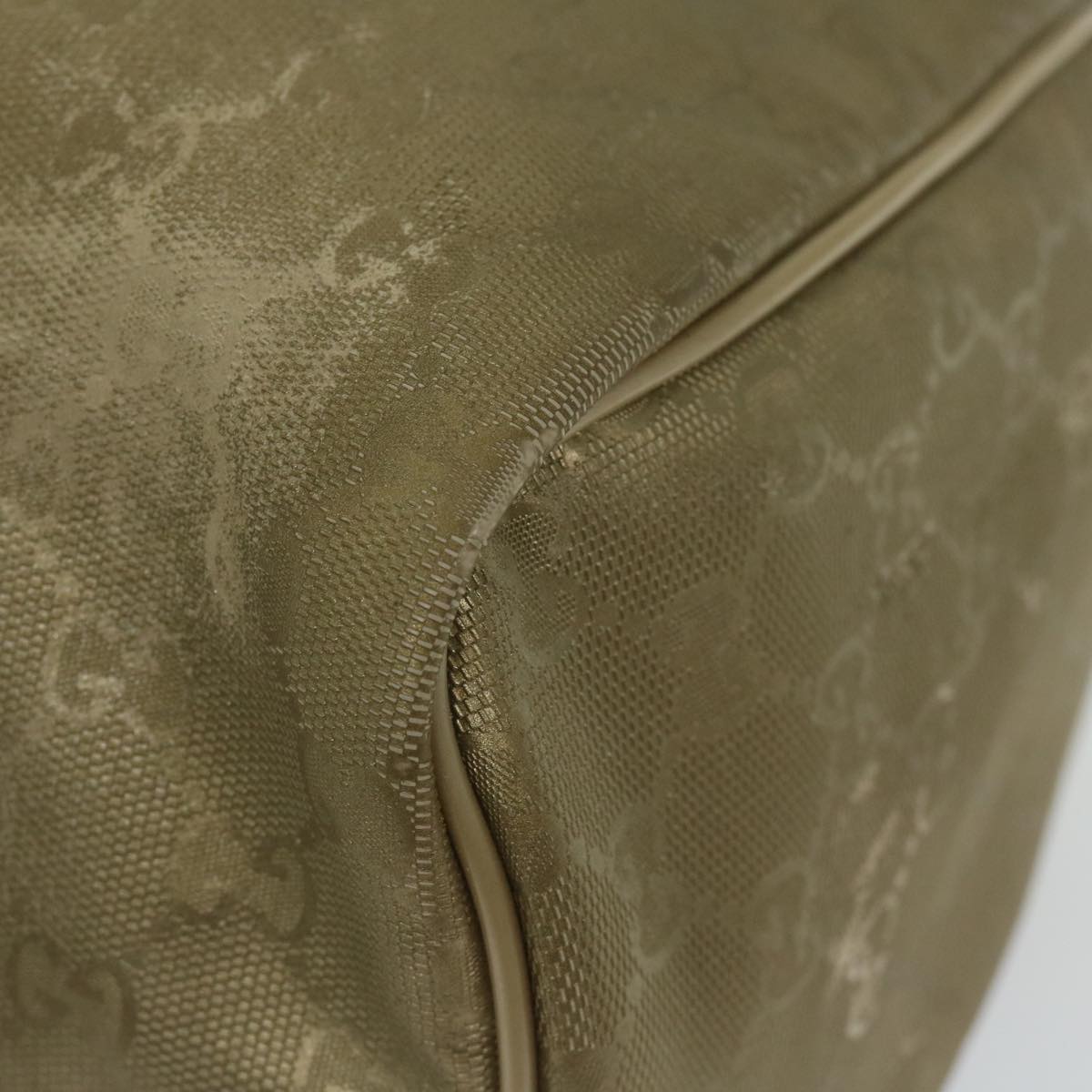 GUCCI GG Canvas Hand Bag Gold 193603 61422