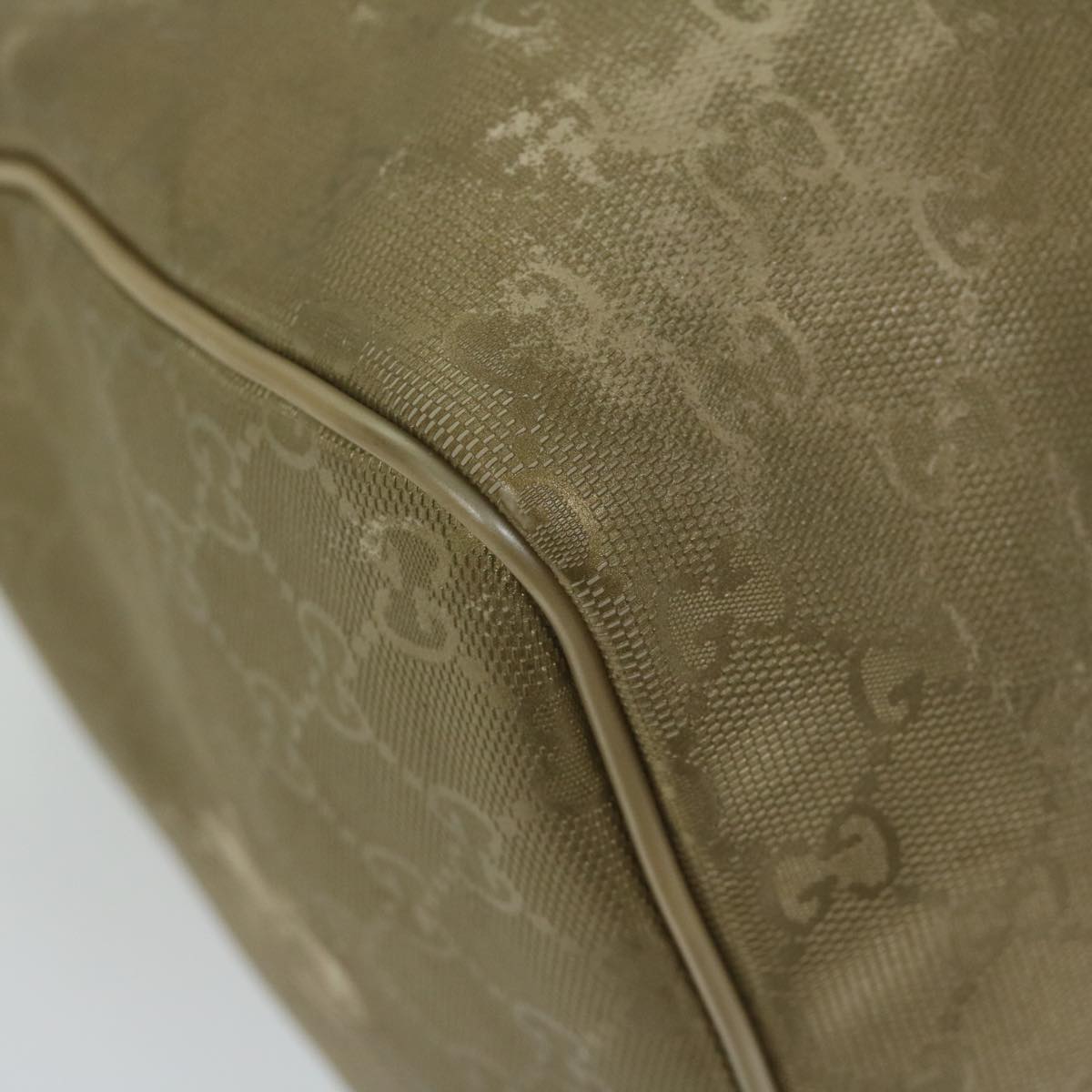 GUCCI GG Canvas Hand Bag Gold 193603 61422