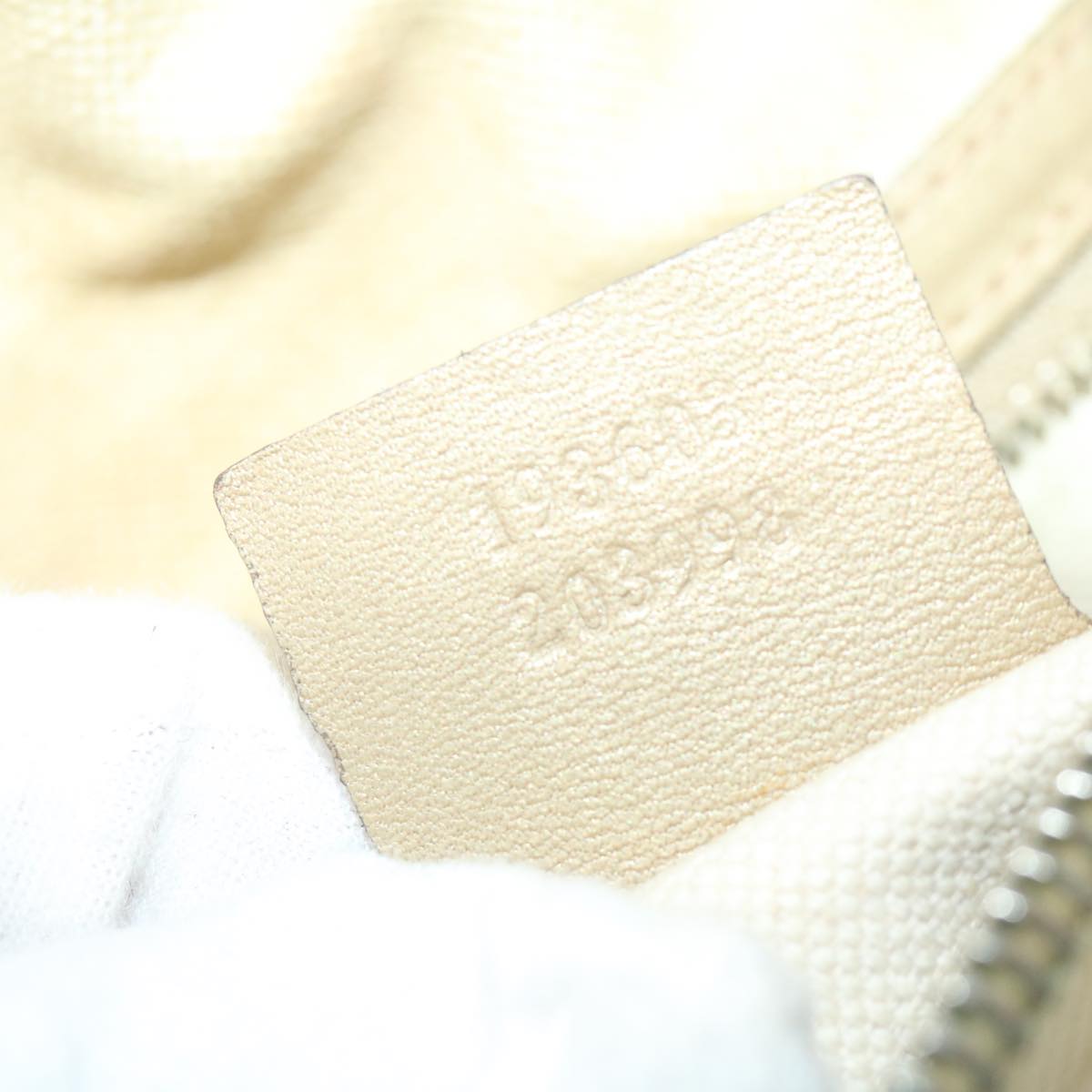 GUCCI GG Canvas Hand Bag Gold 193603 61422