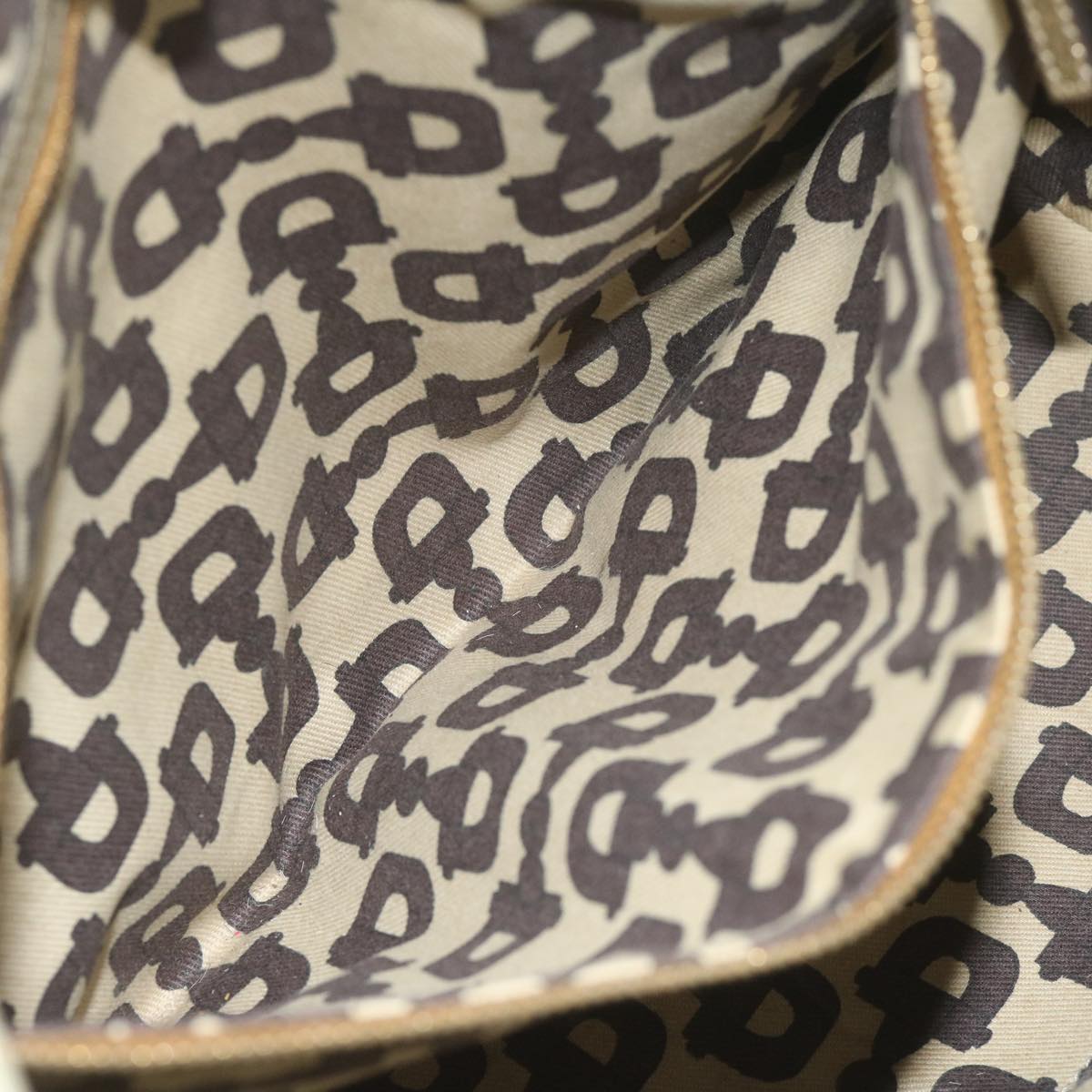 GUCCI GG Canvas Sherry Line Tote Bag Beige Black 137896 61423