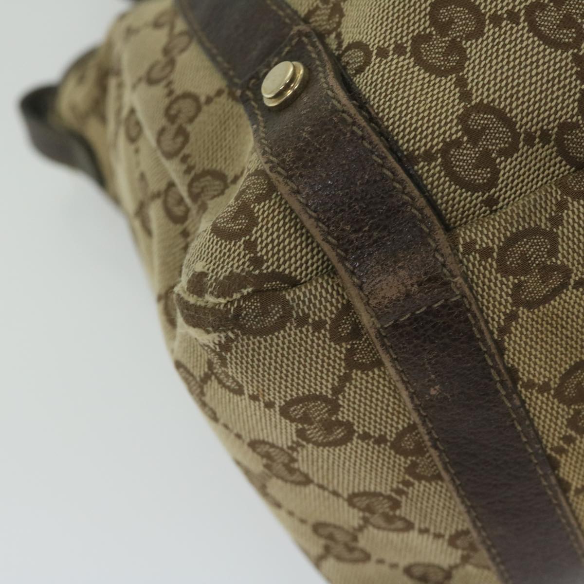 GUCCI GG Canvas Tote Bag Beige 130736 61424