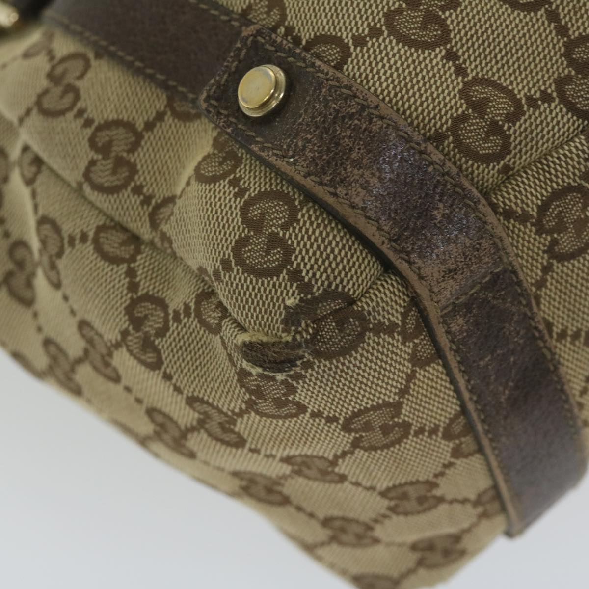GUCCI GG Canvas Tote Bag Beige 130736 61424