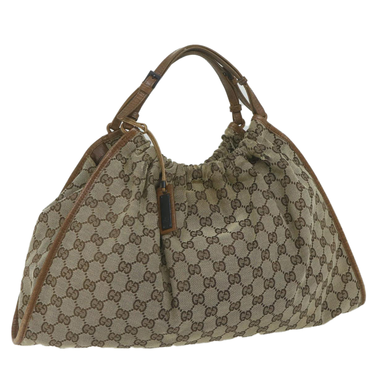 GUCCI GG Canvas Hand Bag Beige 76554 61426