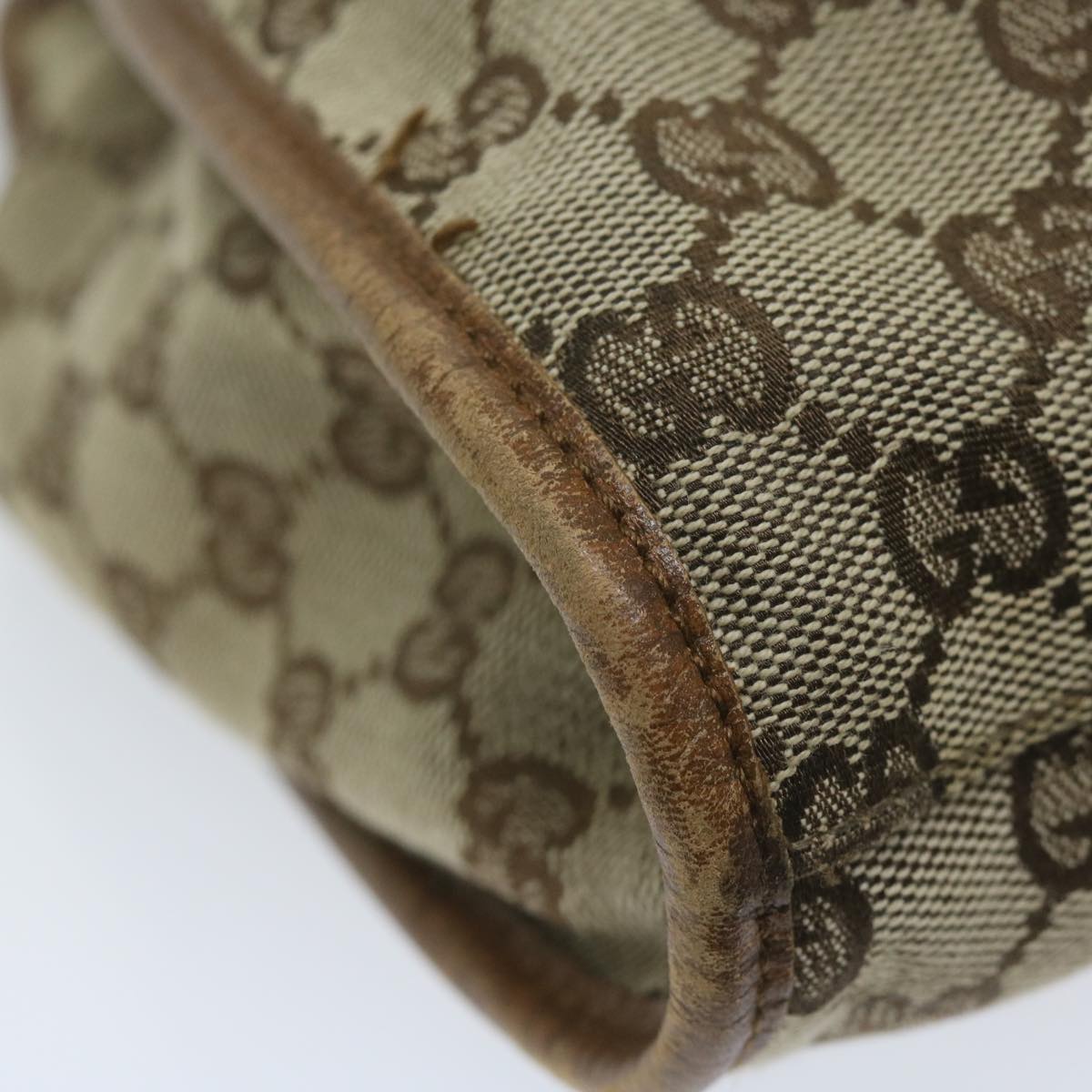 GUCCI GG Canvas Hand Bag Beige 76554 61426