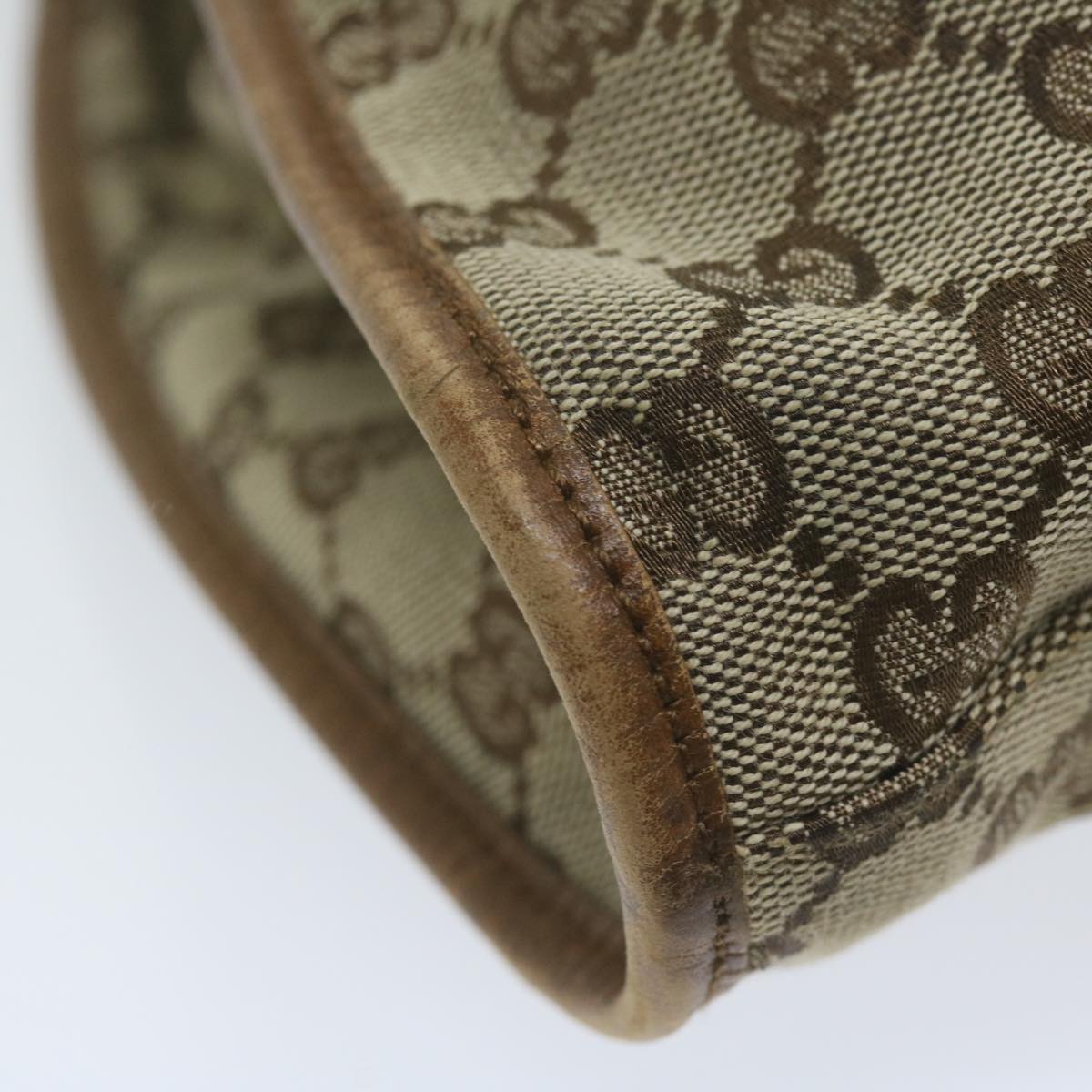GUCCI GG Canvas Hand Bag Beige 76554 61426