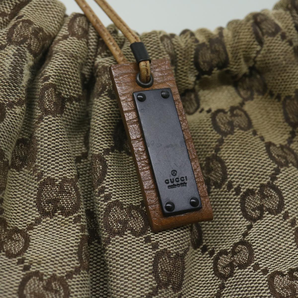 GUCCI GG Canvas Hand Bag Beige 76554 61426