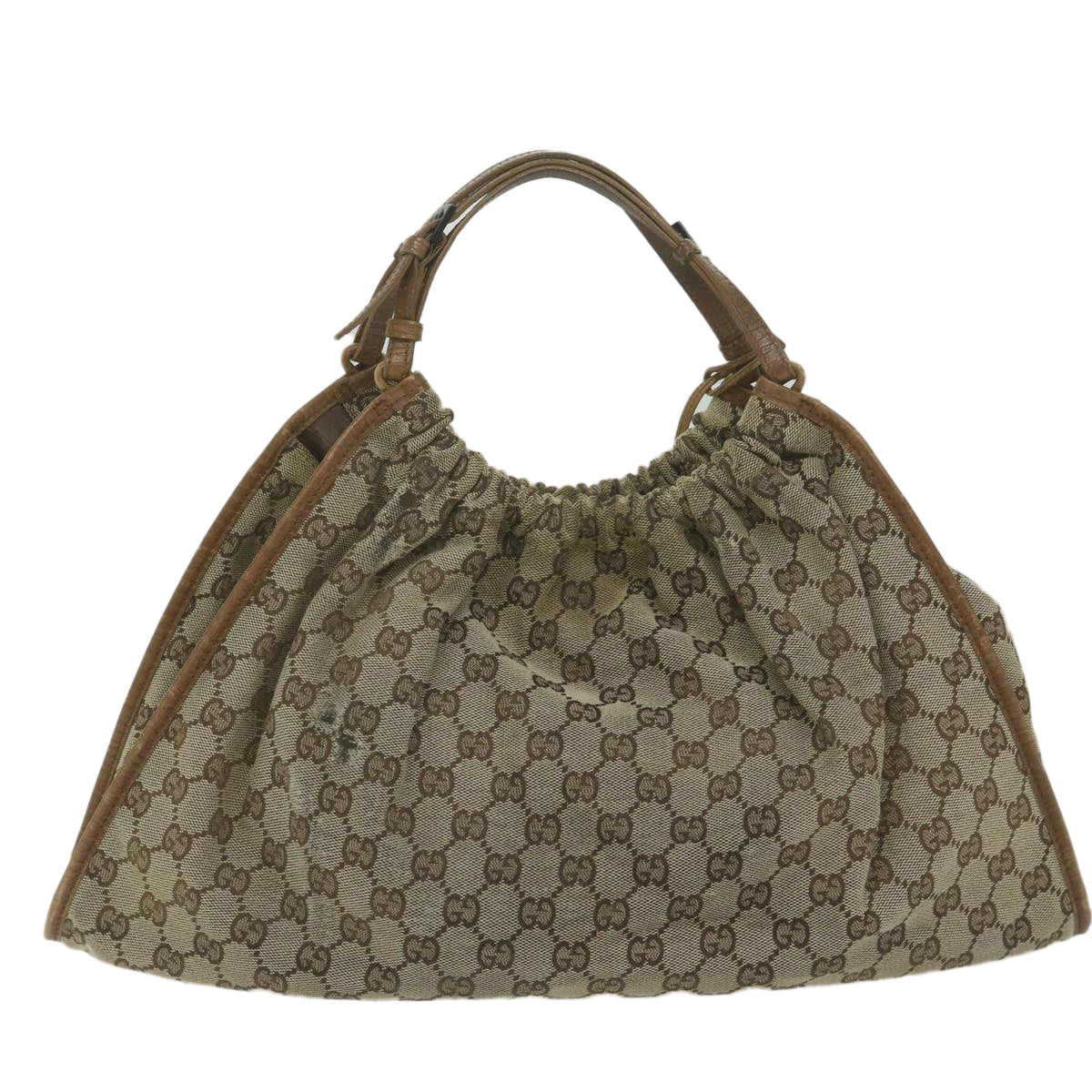 GUCCI GG Canvas Hand Bag Beige 76554 61426