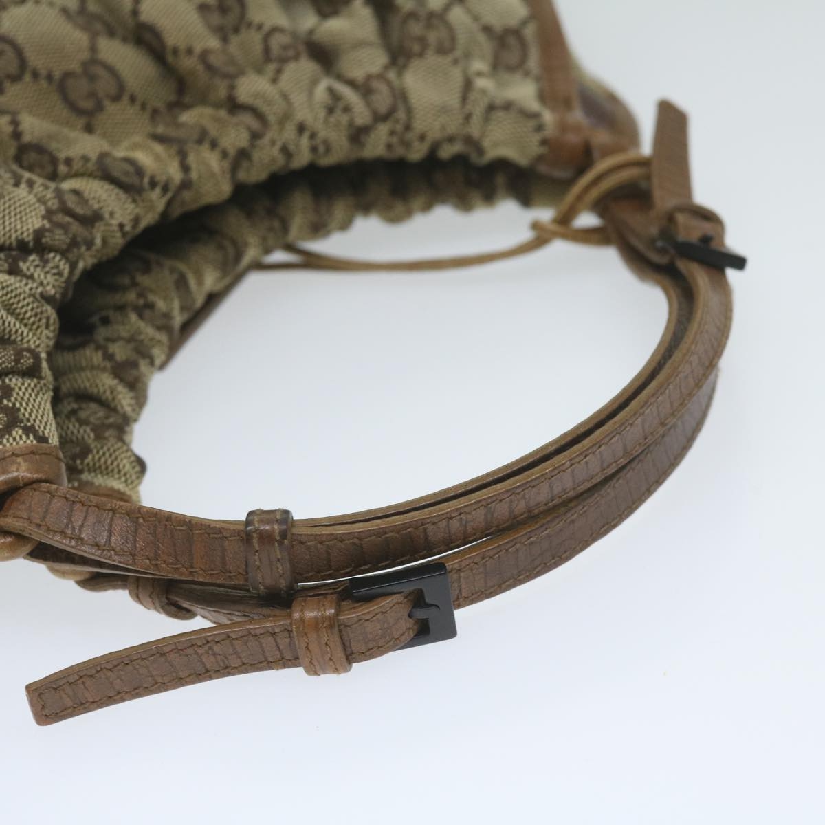 GUCCI GG Canvas Hand Bag Beige 76554 61426