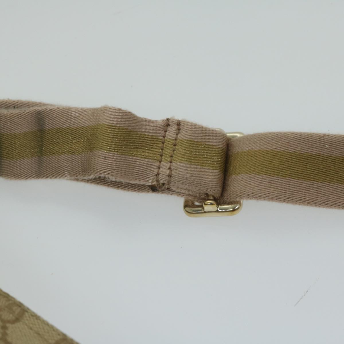 GUCCI GG Canvas Sherry Line Shoulder Bag Beige Gold 189749 61429